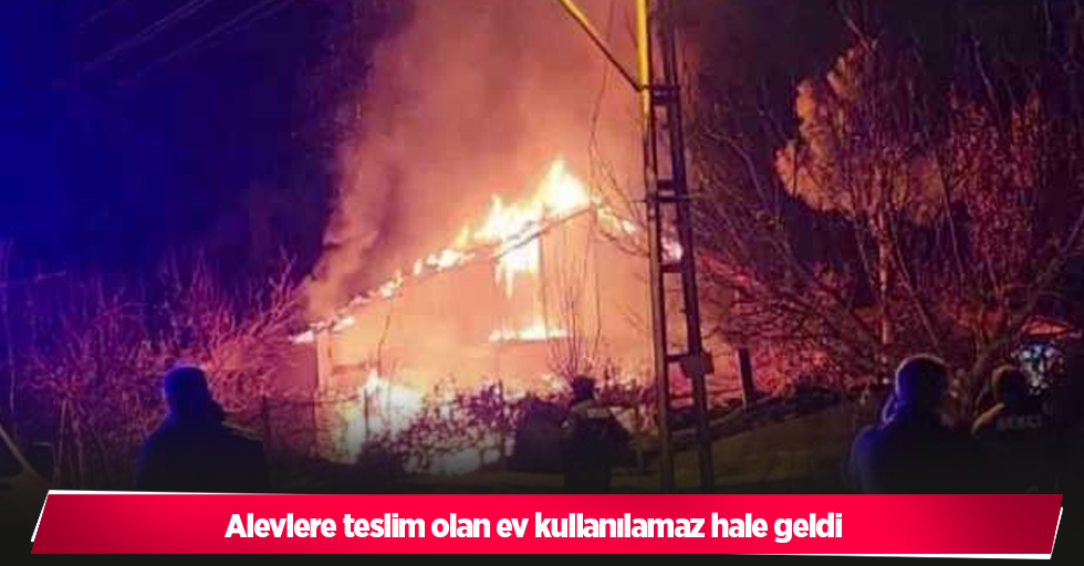 Alevlere teslim olan ev kullanılamaz hale geldi