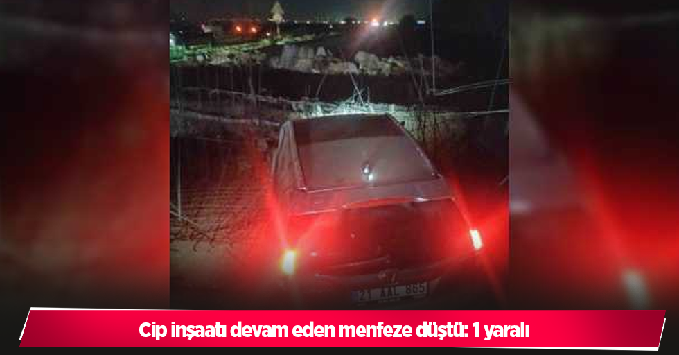 Cip inşaatı devam eden menfeze düştü: 1 yaralı