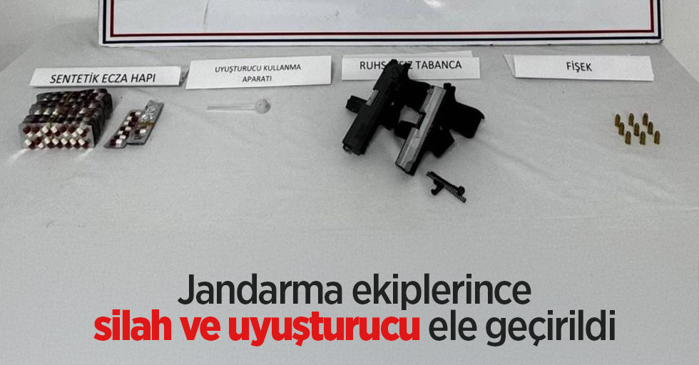 Jandarma ekiplerince silah ve uyuşturucu ele geçirildi