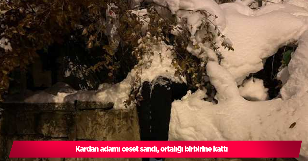 Kardan adamı ceset sandı, ortalığı birbirine kattı