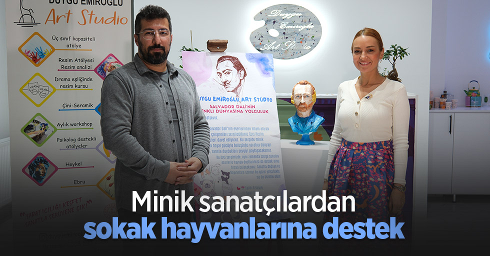 Minik sanatçılardan sokak hayvanlarına destek