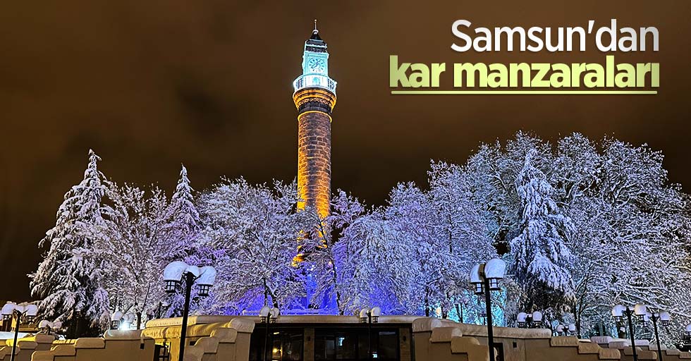 Samsun'dan kar manzaraları