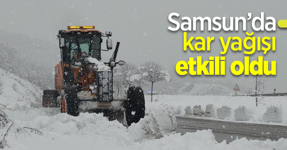 Samsun’da kar yağışı etkili oldu