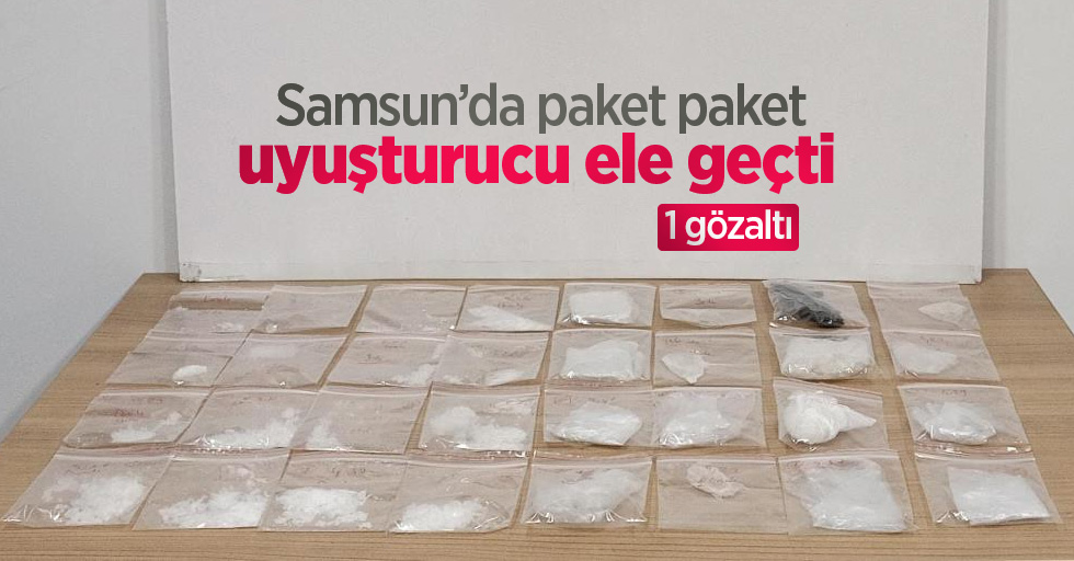 Samsun’da paket paket uyuşturucu ele geçti: 1 gözaltı