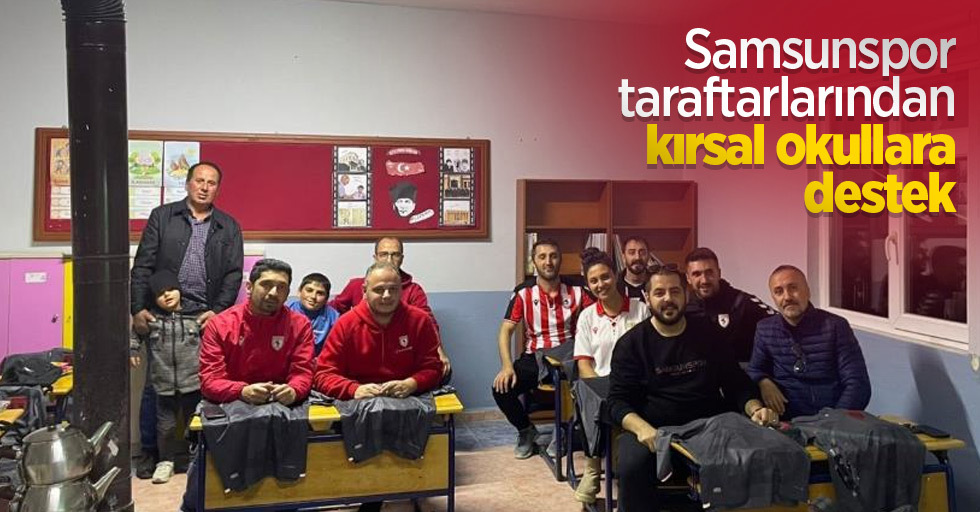 Samsunspor taraftarlarından kırsal okullara destek