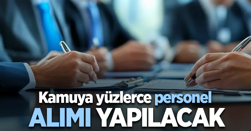 Kamuya yüzlerce personel alımı yapılacak