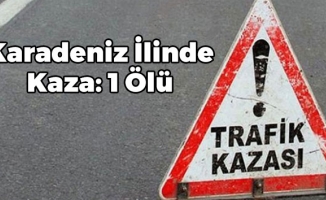 Karadeniz İlinde Kaza: 1 Ölü