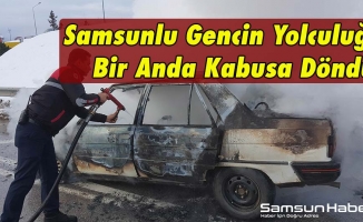 Samsun'da Araç Yangını