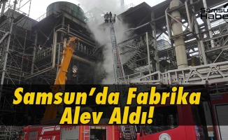 Samsun'da Fabrikada Korkutan Yangın!