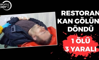 Samsun'da Restoran Kan Gölüne Döndü