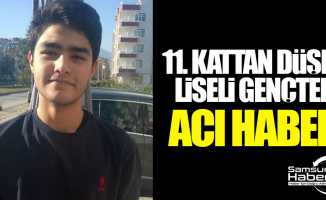 11. kattan düşen liseli gençten acı haber