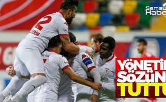 Samsunspor yönetimi sözünü tuttu