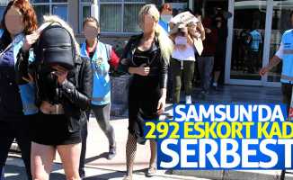 Samsun'da 292 eskort serbest kaldı