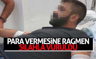 Para vermesine rağmen silahla vuruldu…