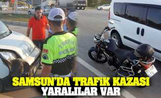 Samsun’da trafik kazası, yaralılar var