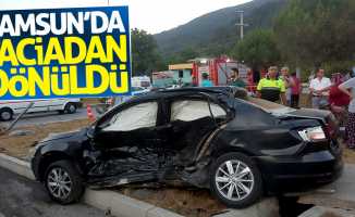 Samsun'da faciadan dönüldü: 5 yaralı