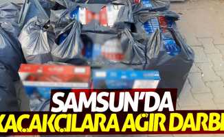 Samsun’da binlerce paket kaçak sigara ele geçirildi 