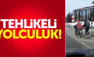 Samsun'da tehlikeli yolculuk