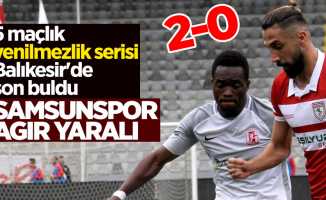 Samsunspor ağır yaralı 2-0