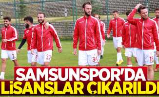 Samsunspor'da yenilerin lisansları çıkarıldı