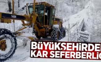 Büyükşehirden kar seferberliği