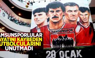 Samsunsporlular ölen futbolcularını unutmadı