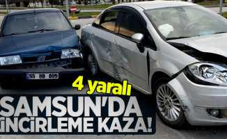 Samsun'da zincirleme kaza! 4 yaralı