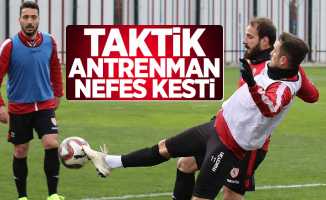 Samsunspor'da taktik antrenman nefes kesti