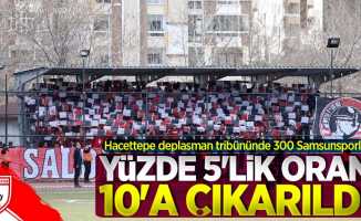 Hacettepe deplasman tribününde 300 Samsunsporlu 