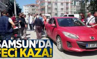 Samsun'da feci kaza! 1 yaralı