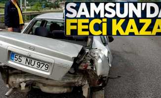 Samsun'da feci kaza!