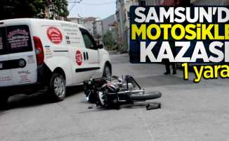 Samsun'da motosiklet kazası! 1 yaralı