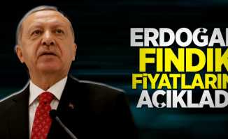 Cumhurbaşkanı Erdoğan fındık fiyatlarını açıkladı