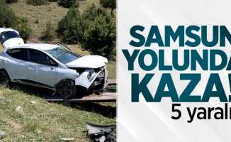 Samsun yolunda kaza! 5 yaralı