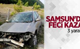 Samsun'da feci kaza! 3 yaralı