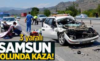 Samsun yolunda kaza! 3 yaralı