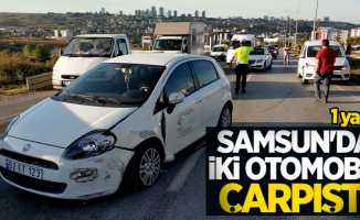 Samsun'da iki otomobil çarpıştı! 1 yaralı