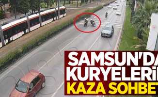 Samsun'da kuryelerin kaza sohbeti 