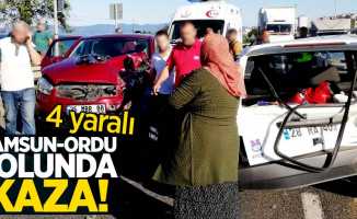 Samsun-Ordu yolunda kaza! 4 yaralı