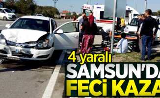 Samsun'da feci kaza! 4 yaralı