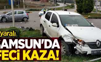 Samsun'da feci kaza! 4 yaralı