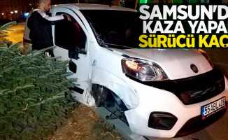 Samsun'da kaza yapan sürücü kaçtı