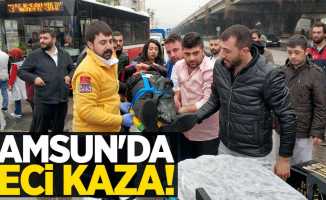 Samsun'da feci kaza! 1 yaralı