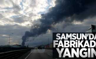 Samsun'da fabrikada yangın