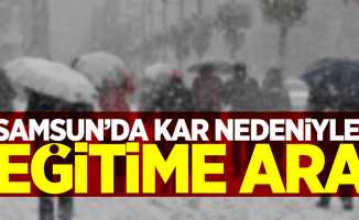 Samsun'da kar nedeniyle eğitime ara