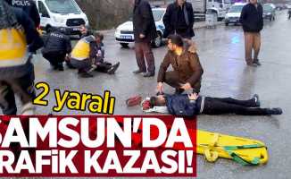 Samsun'da trafik kazası: 2 yaralı