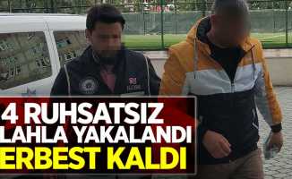 4 ruhsatsız silahla yakalandı serbest kaldı