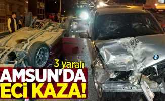 Samsun'da feci kaza! 3 yaralı