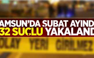 Samsun'da Şubat ayında 732 suçlu yakalandı