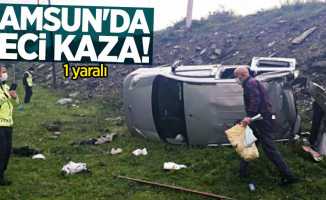 Samsun'da feci kaza! 1 yaralı